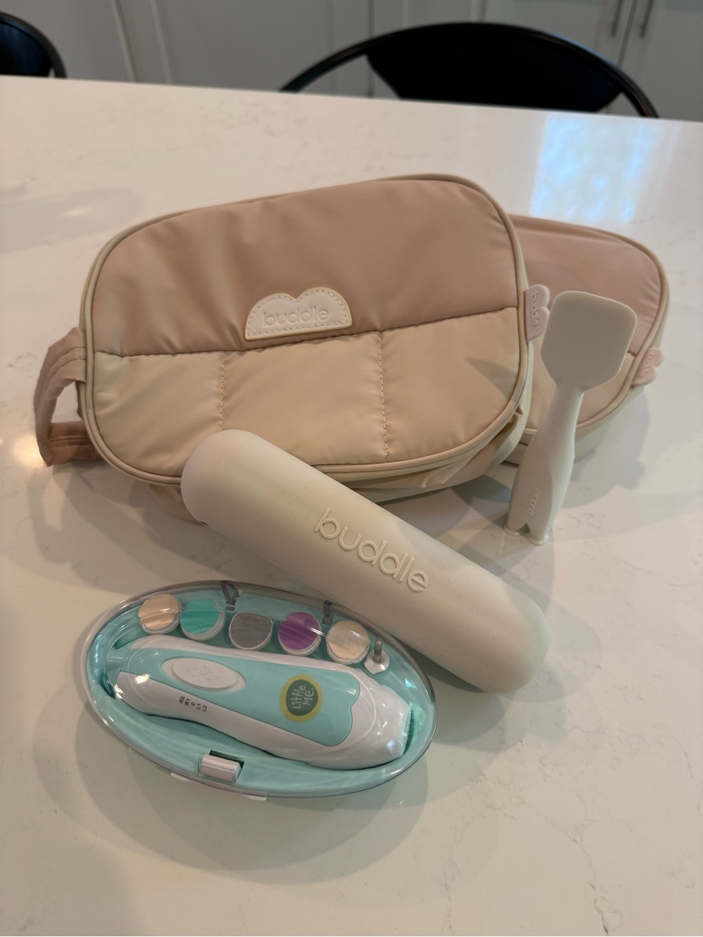 Buddle Diaper Cream Spatula and Little Me Electric Baby Nail Trimmer Kit